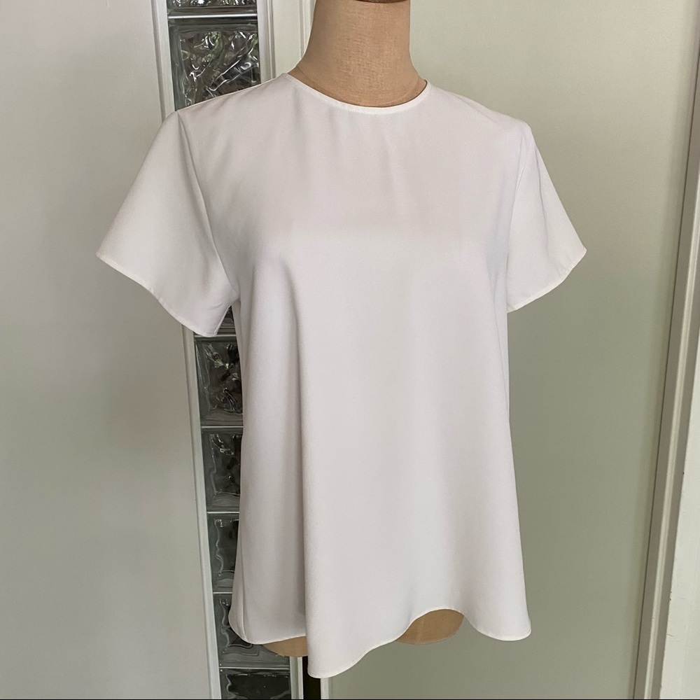 Drapey white blouse